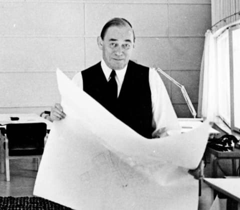 A portrait of Alvar Aalto