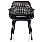 magis cyborg elegant armchair with wicker back