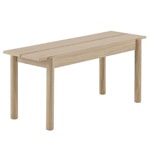 linear wood bench