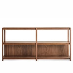 open plan large low bookcase