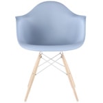 eames molded plastic armchair with dowel base
