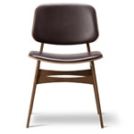 soborg upholstered seat & back chair with wood base