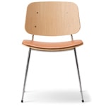 soborg upholstered seat chair with metal base