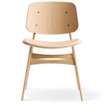 soborg upholstered seat chair with wood base